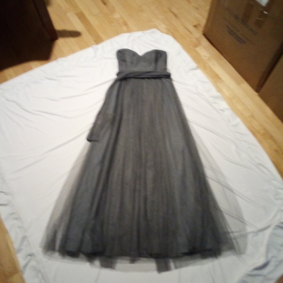 Allures Bridals Brideslmaid Gray Dress - Picture 1 of 5